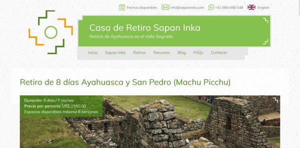 Nueva página para la Casa de Retiro Sapan Inka